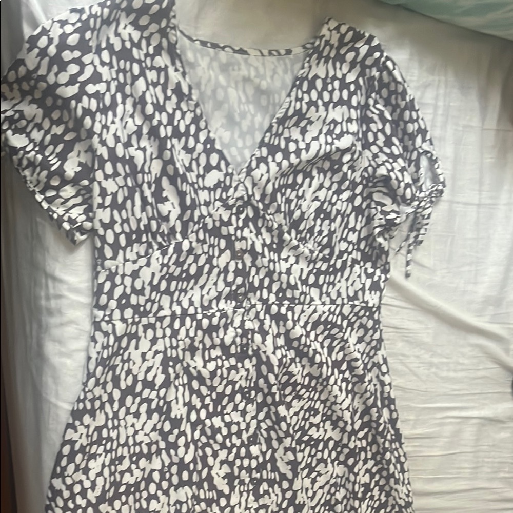 Black and White Patterned Dress